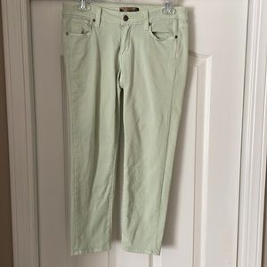 Paige Mint Capri Pant, size 27